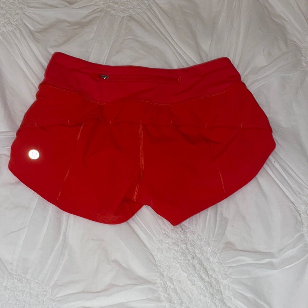 Lululemon Speed Up Shorts 2.5 Red